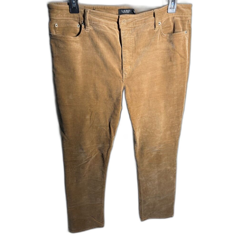 Lauren Ralph Lauren Corduroy Pants Women 16 Camel Tan